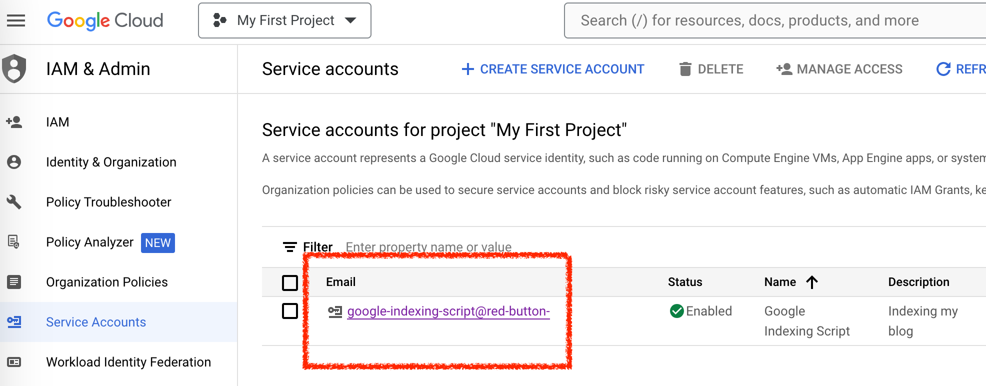 Create a owner user