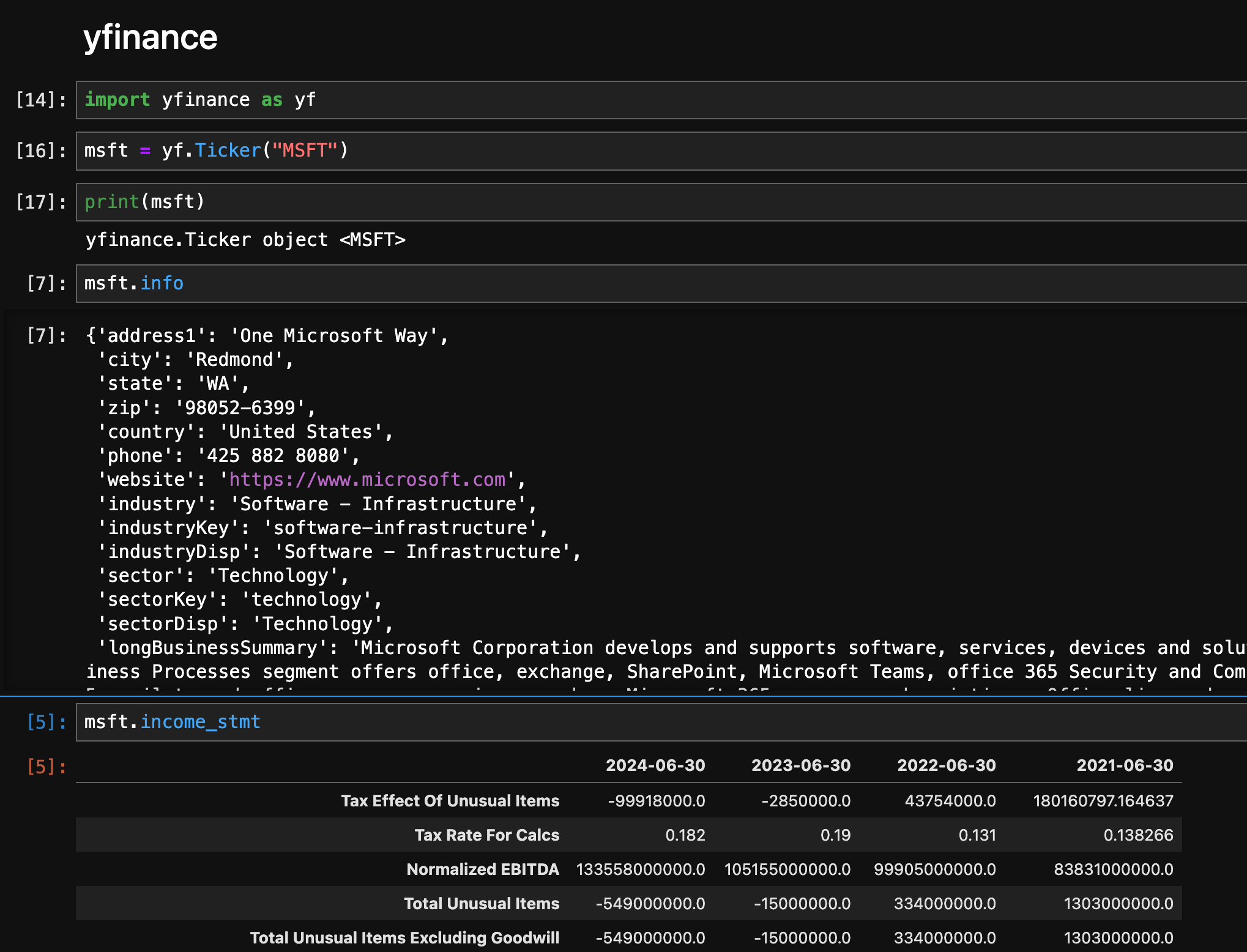 yfinance works now 😄