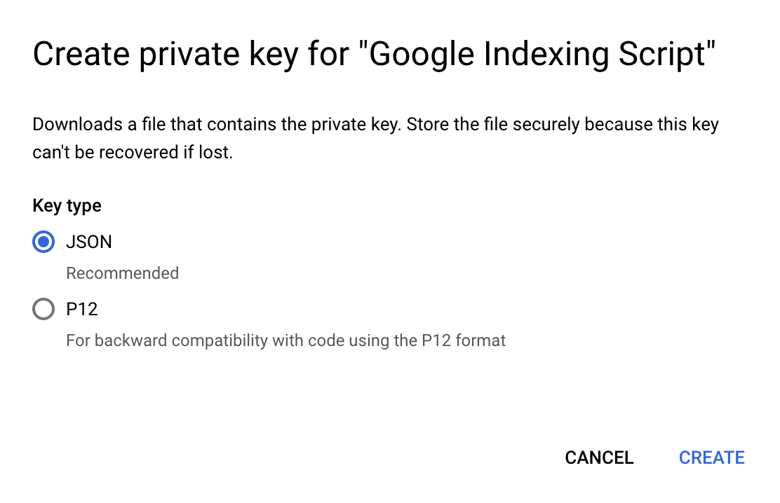 Download the key